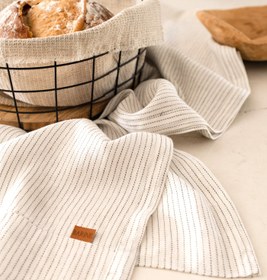 Resim Keten Runner Siyah Çizgili - Siyah Çizgili / 45x250 