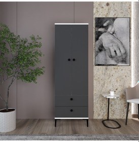 Resim Kalender Dekor Silvia-1 Slv14, 2 Kapaklı, 2 Çekmeceli Gardırop 