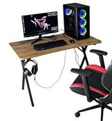 Resim Hey Modüler Mobilya Heygaming 120 CM Ceviz Siyah Profesyonel Oyuncu Masası 