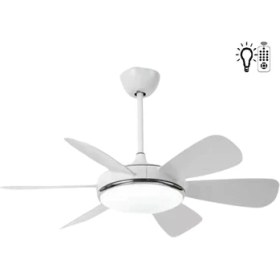 Resim Taflan F6661 Beyaz Lambalı Tavan Vantilatörü 