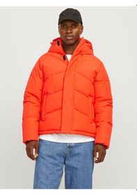Resim Jack & Jones Jjworld Puffer Jacket Erkek Mont-29107-turuncu Turuncu 