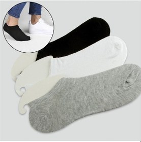 Resim Zero Land Ilkeshop Erkek Snekars Çorap-gri Çok Renkli 