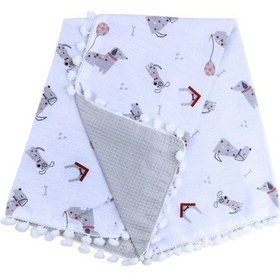 Resim Sebi Bebe Ponponlu Battaniye 70x90 CM 9212 Beyaz 