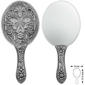 Resim Gümüş Karanfi Motifli El Aynası 1 