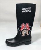 Resim EKOFARK Minnie Mouse Dalgıç Kumaş Kadın Uzun Yağmur Ve Kar Çizmesi 