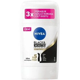 Resim Nivea Kadın Stick Deodorant Black&White Invisible İpeksi Pürüzsüzlük 50ml 