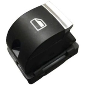 Resim otobalcı Audi A6 Uyumlu Cam Açma Düğmesi Anahtarı Tekli Kromlu 2005-2011 