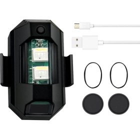 Resim Hubstein 7 Renk Çakarlı Çarpışma Önleyici Drone Bisiklet Motorsiklet Uyarı Ikaz Ledi 