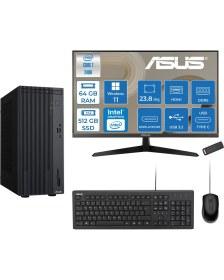 Resim Asus Expertcenter P500MV Intel® Core™ Ultra 7 240H 5.2ghz Aı 64GB Ddr5 512GB SSD 23.8"120Hz Intel® Graphics WIN11PRO Mini Tower Masaüstü Bilgisayar D724016512B0DP22+ZETTAUSBBELLEK 