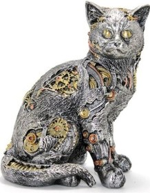 Resim 9004010139867drvs - Steampunk Polyester Kedi Figürü Model 1 
