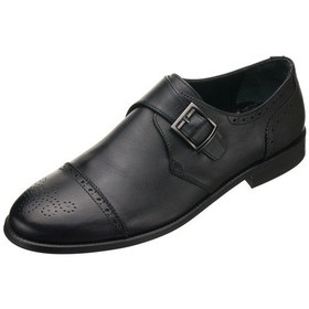 Resim 45-46-47-48-49-50 Numara Ayc71 Siyah Dana Derisi İç Dış %100 Deri Tokalı Erkek Klasik Ayakkabı Kundura Siyah Deri 