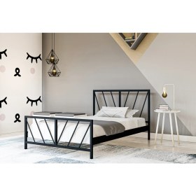 Resim Metalia Gm 228 Gözde Si̇yah Tek Ki̇şi̇li̇k Karyola 90X190 cm 