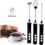 Resim 3 In1 Elektrikli Süt Frother El Mikser Blender 3 Bıyıklar ile Süt Köpük Yumurta Çırpıcı Pratik Mutfak Pişirme Aracı | Sütlüler(Yurt Dışından) 