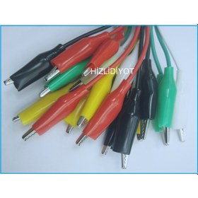 Resim Krokodil Kablo Timsah Ağzı 10 Adet Kalın Kablolu 