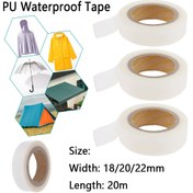 Resim PU Kaplamalı Kumaşlar için 2 adet Su Geçirmez Sıcak Eritme Dikiş Bandı - 18mm/20mm/22mm Genişlikler, 65.6ft Uzunluk, Beyaz, Mühürleme Bandı, Füzyon Onarımı, 20m 