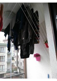 Resim Güneş Asansörlü Çamaşır Askısı 7 Çubuklu 200 CM Çamaşırlık 