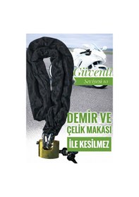 Resim Grade80 G80 14 Mm Çelik Kesilmez Motosiklet Zincir Kilit Yale Kayar Milli Kilit 3 Metre Güvenli Motor Kilidi 
