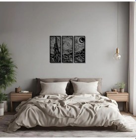 Resim Duvar Dekoru Hediyelik Van Gogh Yıldızlı Geceler Starry Night By Van Gogh Metal Duvar Tablosu Sanat 