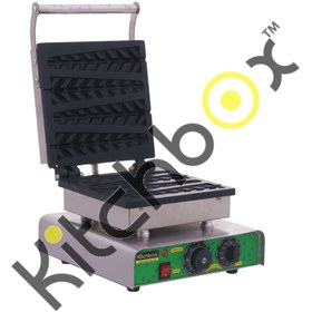 Resim Kitchbox Ticari Endüstriyel Stick Üçgen Stick Waffle Makinesi 
