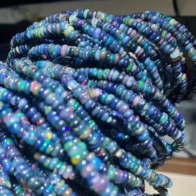 Resim 1 Adet Siyah Opalit Kristal Damlası Bilezik - Doğal Çok Renkli Çiçek Deseni, Parlak Bitiş DIY Takı Yapımı, Ev Dekoru, Aile & Arkadaşlar İçin Tatil Hediyesi, Bilezik Yapım için Süsler, Zengin Boncuk Tasarımı, Canlı Boncuk Renkleri 