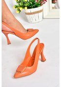 Resim Fox Shoes P250148209 Turuncu Tokalı Kalın Topuklu Kadın Ayakkabı Turuncu 