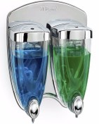 Resim KG-GOLDPAPER F038 350+350 700 Ml Krom Kaplama Ikiz Sıvı Sabunluk Dispanseri Aparatı (üstten Doldurmalı) 