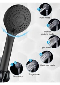 Resim 5 Fonksiyonlu El Duşu Siyah 