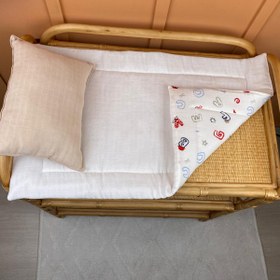 Resim İndirimli Ürün - Alt Açma Matı ve Yastık - Çift Taraflı - Harfli 