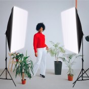 Resim Fototek 50X70 Softbox 4 Duylu Ikili Sürekli Işık Seti 50X70CM Softbox Set Ampulsüz 