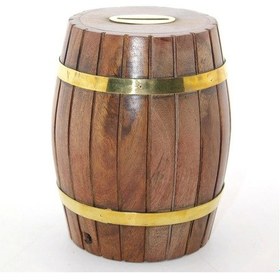 Resim Pirinç Ahşap Fıçı Kumbara 12.5 Cm Wb535 Diğer 