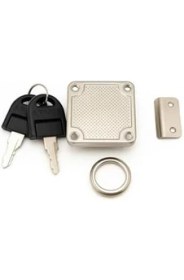 Resim Nacario Profesyonel Kare Çekmece Kilidi, Nikel, Krom, 22 Mm, 4x4 Cm, 2 Anahtarlı, Yüksek Kaliteli, Güvenli Kilit, Dayanıklı, Ofis, Evrak Dolabı Uyumlu, Kolay Montaj, Mobilya Çekmece Kilidi 