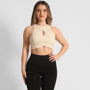 Resim NTB Cleavage Ribbed Top Ecru 