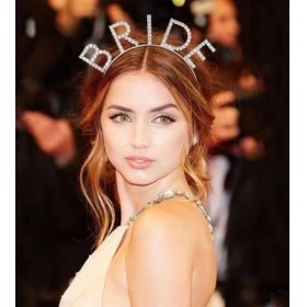 Resim Bekarlığa Veda Kristal Taşlı Gümüş Bride Tacı 