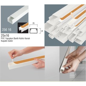 Resim 25X16 Yapışkanlı Kablo Kanal Seti Aksesuarlı 