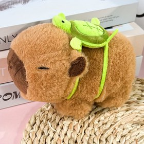 Resim 1 Adet Açık Kahverengi Kapibara Peluş Oyuncak - Mini Dolmuş Hayvan Bileklik, Arkadaşlar İçin Sevimli Hediye, Yumuşacık ve Sarılabilir Eğlenceli Aksesuar, Arkadaşlara Özel Hediye | Oyunbaz Tasarım | Dayanıklı Kumaş, Kapibara Aksesuarları 