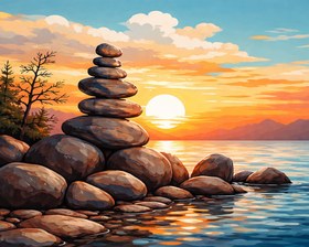 Resim Sayılarla Boyama Seti - Denge - 60x75 