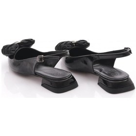 Resim Dgn 2886 Kadin Fiyonk Detayli Babet Siyah Rugan 