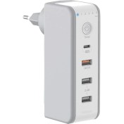 Resim Storemax 30 Watt PD18W Zaman Ayarlı USB Çıkışlı Priz 180 Derece Döndürülebilir Fiş Qc3.0 2.4A USB Çıkışlı M8J301TE 