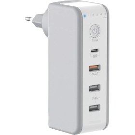 Resim Storemax 30 Watt PD18W Zaman Ayarlı USB Çıkışlı Priz 180 Derece Döndürülebilir Fiş Qc3.0 2.4A USB Çıkışlı M8J301TE 