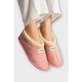 Resim Unisex Içi Yünlü Kışlık Ev Ayakkabısı Panduf Pudra 
