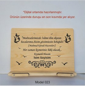 Resim Münzevi Masaüstü Ahşap Rahle/tablet/kitap Tutucu-model023 