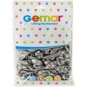 Resim Nessiworld GM-110-38 Metalik Balon Gümüş Renk -Dinamik Oyuncak 