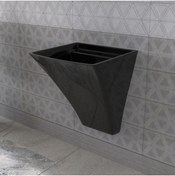 Resim LUCCO Loop 50 Cm Asma Monoblok Lavabo Siyah 
