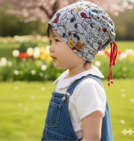 Resim Babygiz Kız Erkek Bebek 4 Mevsim %100 Pamuklu Penye ip detaylı Şapka Bere 