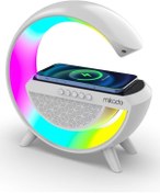 Resim MIKADO MD-G111, 10W, USB/BT/TF, RGB Işıklı, 1800mAh, 15W Kablosuz Şarj, Bluetooth Speaker (Beyaz) MIKADO MD-G111, 10W, USB/BT/TF, RGB Işıklı, 1800mAh, 15W Kablosuz Şarj, Bluetooth Speaker (Beyaz)