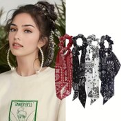 Resim 4 adet Çiçekli Kurdele Saç Rulosu - Vintage Bohemian Tasarımıyla Büyük İntestin Rulo Saç Bağları, Kadınlar için Yumuşak Kumaş Malzeme, Kadınlar için Saç Aksesuarları, Örgü ve Saç Aksesuarları için Mükemmel, Bohem Tarzı, Dekoratif Saç Parçaları 