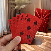 Resim 1 Altın Elmas Oynama Kartları Destesi - Dayanıklı, Su Geçirmez PVC ile Elmas Dokusu, Çizilmeye ve Solmaya Karşı Dirençli, Poker, Sihir Gösterileri, Partiler ve Benzersiz Hediyeler için Mükemmel 
