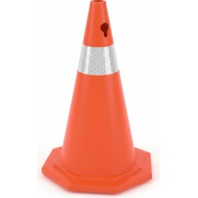 Resim Zeplin 75 cm Pvc Trafik Konisi | Tek Reflektifli 