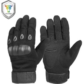 Resim Pengfushop5 Siyah Stil M Beden Ozero Taktik Ordu Askeri Eldiven Sert Knuckle Tam Parmak Erkekler Için Motosiklet Eldivenleri Açık Bisiklet Avcılık Yürüyüş Kamp (Yurt Dışından) 