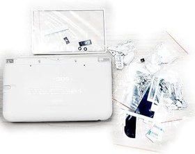 Resim Özel 3DSXL Ekstra Muhafaza Kasa Muhafazası Komple Kabuk Seti Beyaz Değiştirme, Eski 3DS XL/LL 3DSLL Konsolu için, Beş Kapak Plakası + Düğmeler, Vidalar, Stylus, Pedler, Ekran Koruyucu, Çıkartmalar 